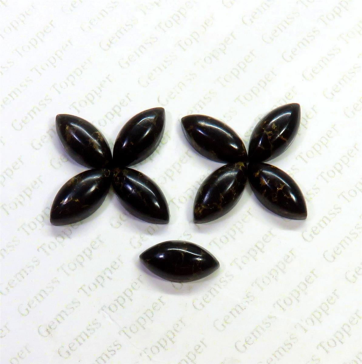 Black Mohave Turquoise 7x14 mm Marquise Cabochon